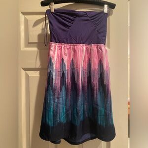 Roxy strapless mini summer dress.